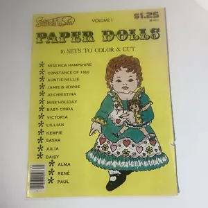 Bambole di carta vintage punto N cucito 1977 di Carol Pedersen nuove non tagliate 16 colori e tagli - Foto 1 di 9