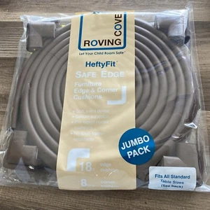 Roving Cove 18 ft Safe Edge 8 Corner Cushion Padding Baby Proofing Jumbo Brown/7 - Picture 1 of 7