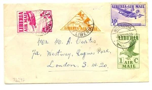LIBERIA 1939. AIRMAIL CV TO LONDON - FINE - Picture 1 of 2
