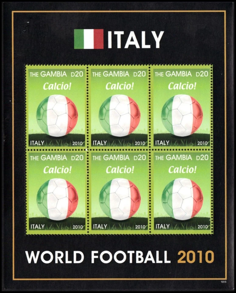 GAMBIA 3259 - South Africa World Cup "Italy" Miniature Pane" (pb53520) - Image 1 of 1