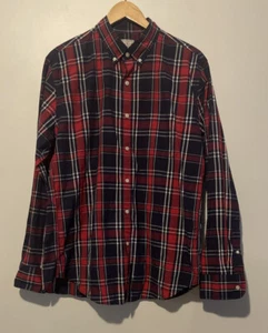 Tailored by J. Crew Light Weight Long Sleeve Plaid Shirt Mens Size L - Picture 1 of 5