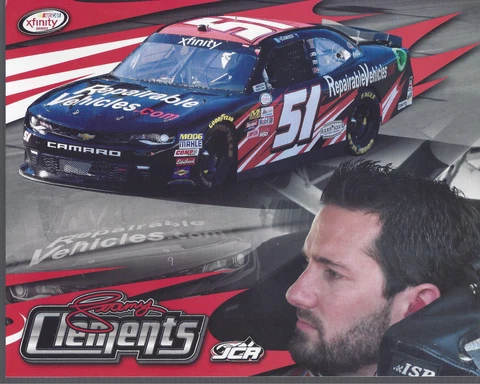 2017 JEREMY CLEMENTS "REPAIRABLE VEHICLES 2ND VER" #51 NASCAR XFINITY POSTCARD Cover