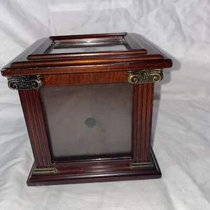 Vintage Bombay Company Classic Mahogany Wooden Photo Cube Box - Picture 1 of 14