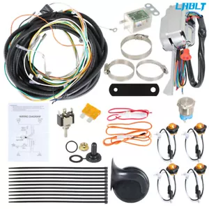 LED Turn Signal Light Kit w/Horn Column Turn Switch For Polaris Can Am Honda US - Foto 1 di 11