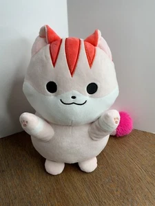 "Honeymaru KitCat Mochi Kawaii Pink Kitty Cat Peluche Anime Peludo Rayas Cola 11""" - Imagen 1 de 3