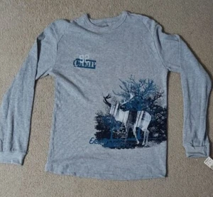 Canyon River Blues Boys SZ L 10/12  Long Sleeve Gray Graphic Print    - Picture 1 of 5