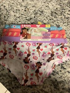 Disney The Proud Family Girls' 4Pk Underwear Size 8 Extra Soft Breathable