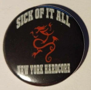 1x Sick of it all Button NYHC HC Hardcore HC Punk sXe Skinhead Oi - Picture 1 of 1