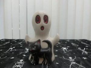 LORNA BAILEY HANDBEMALT HALLOWEEN GRUSELIG "GEIST & KATZE" SIGNIERT SELTEN - Bild 1 von 5