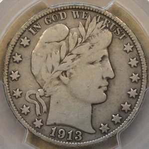1913-S Barber Half Dollar 50c PCGS Certified VF20 - Picture 1 of 4