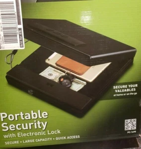 Nueva caja fuerte de seguridad portátil con cerradura electrónica para objetos valiosos en casa/sobre la marcha - Imagen 1 de 4