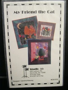 MY FRIEND THE CAT QUILT PATTERN #CB-9702 CAROLINE KEARNEY & STUDIO 55 NEW! - Picture 1 of 2