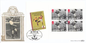 (134395) Football Heroes Booklet 22Ct GOLD Benham FDC Manchester 1997 267/500 - Bild 1 von 2