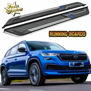 2PCS Side Step Running Boards Fits for Skoda Kodiaq 2017-2023 Nerf Bar Pedals - Picture 1 of 9