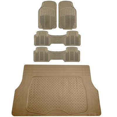 Alfombrillas de vinilo de 3 filas con alfombrilla de carga recortable para camioneta SUV camioneta  Foto 1 de 4