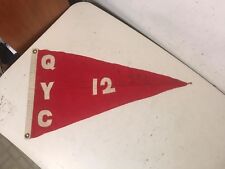 Antique QYC Quantuck Yacht Club Pennant Burgee TB Conklin  12 1912 Long Island