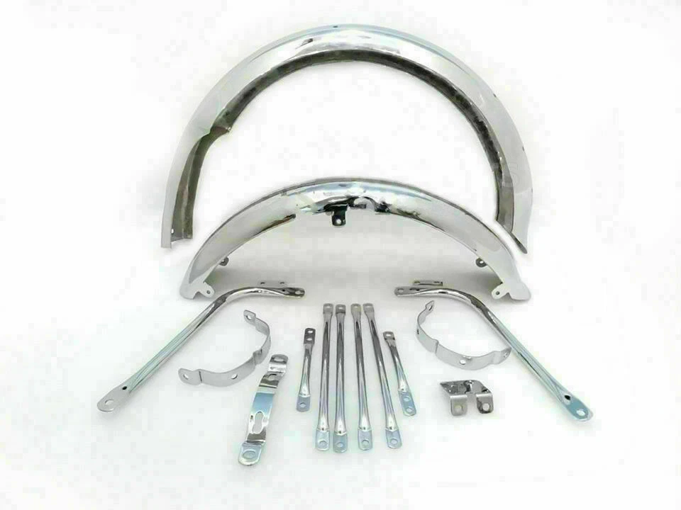 Juego de guardabarros y soportes Super Rocket cromado BSA A7 A10 GoldStar (hecho a mano) Foto 1 de 1