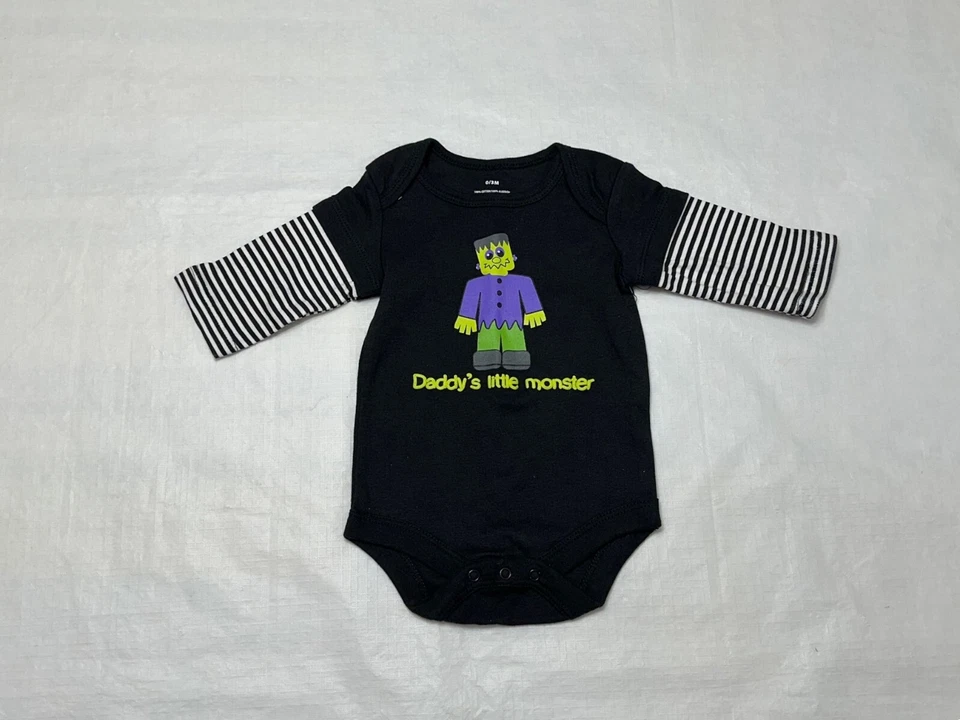 Body de Halloween para niñas/niños bebés y niños pequeños: NB-0-3M-3-6M-6-9M-18M-24M Foto 1 de 4
