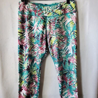 PrAna Leggings Women's XL Indigo Garden Floral Allover Print Capri  - Image 1 of 4