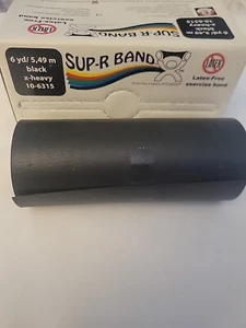 Sup-R Latex Free Exercise Band Roll, 6 yd Length, Black-X-Heavy 10-6315 - NEW - Picture 1 of 6