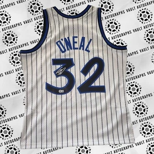 Shaquille O'Neal Signed Mitchell & Ness Orlando Magic Jersey Large Beckett COA - Picture 1 of 4