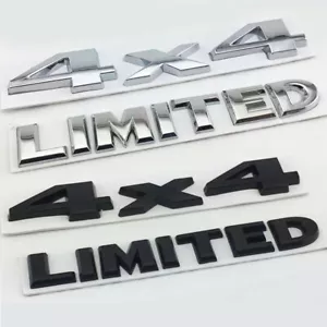 4X4 LIMITET Schriftzug Chrom Logo Trunk Fender Embleme Aufkleber Badge Für Jeep - Bild 1 von 6