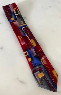 Jerry Garcia Contenedores Espaciales Para Hombre Colección Corbata Cuello Seda 56 Acentos Pintados Foto 1 de 2