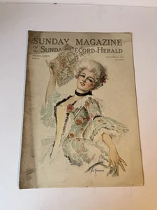 1912 Dec 22 Sunday Magazine of Chicago Herald, French Minuette Woman by Kinneys - Picture 1 of 4