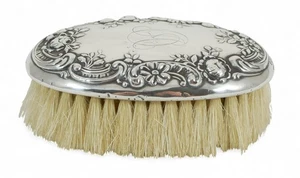 Cepillo de pelo antiguo vintage Gorham de plata esterlina pequeño ovalado para ropa C1285 925 - Imagen 1 de 7