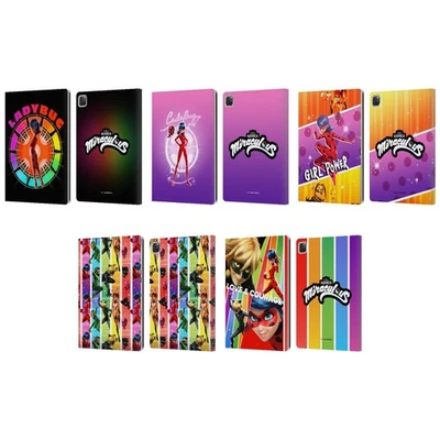 MIRACULOUS TALES OF LADYBUG & CAT NOIR GRAPHICS LEATHER BOOK CASE FOR APPLE iPAD - Image 1 of 4