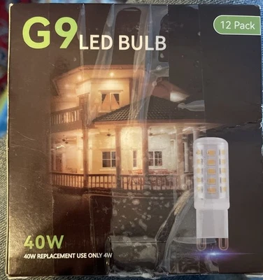 12 Pack Dimmable G9 LED Bulb 4W Equivalent 40 Watt, 3000K Soft Warm White, T4... - Image 1 of 3