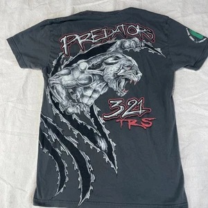 Apprime Shirt Herren Small S Predators 321 TRS grau Y2K AOP Cyber Punk Mall Goth - Bild 1 von 7