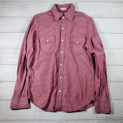 Мужская винтажная рубашка Fossil 54 с жемчужной застежкой и длинным рукавом в стиле вестерн размер Small - Изображение 1 из 4