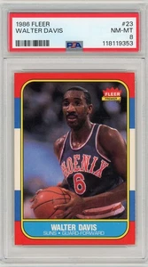 1986 FLEER #23 WALTER DAVIS SUNS PSA 8 - Picture 1 of 2