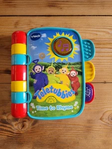 Teletubbies Time To Rhyme Electronic Talking Light Up Musical Book Vtech - Picture 1 of 4