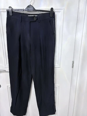 Victoria Beckham Studded Trousers,  Navy, Size UK10, New - Image 1 of 4