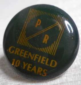 Spilla da bavero McDonalds GREENFIELD P R edizione rotonda nero oro con spilla frizione posteriore 3/4" - Foto 1 di 6