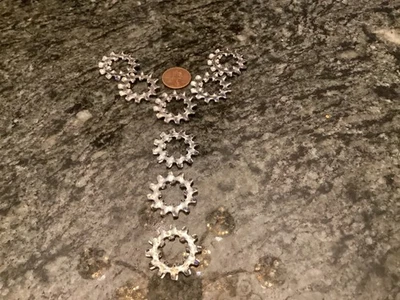 8 arandelas de bloqueo externas internas de acero Auveco 17023 7/16 pulgadas tamaño perno tierra Foto 1 de 4