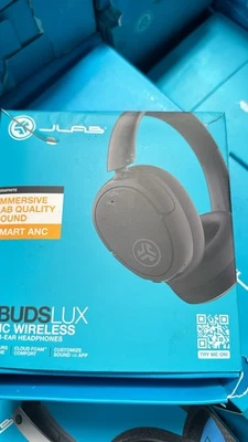 JLab JBuds Lux ANC Wireless Bluetooth Over-Ear Headphones, Graphite / Grey/beige - Image 1 of 2