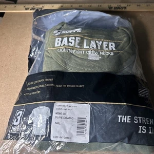 SOFFE Base Layer MILITARY- (3) Shirt Pack Crew Neck T-Shirts Olive Drab Green Sm - Picture 1 of 5