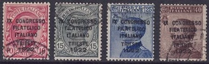 ITALIA REGNO 1922 Congresso filatelico italiano 4v us - Bild 1 von 1