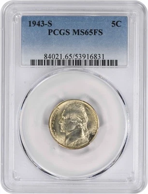 1943-S Jefferson Nickel MS65FS PCGS - Image 1 of 2