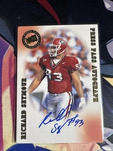 2001 Press Pass SE Richard Seymour ON CARD AUTO BLUE INK SSP ROOKIE CARD! RARE! - Picture 1 of 2