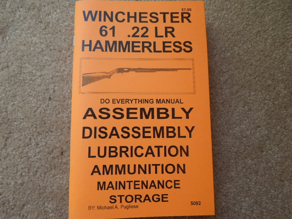 Winchester Model 61 Hammerless  in .22 LR  Rifle Manual 95 pages   - Image 1 of 1