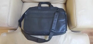 Briggs & Riley Black Real Leather Briefcase Messenger Computer Business Bag. - Picture 1 of 24