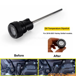 Oil Temp Temperature Dipstick Gauge For Harley Softail Sport Glide Fat Boy 18-21 - Picture 1 of 9