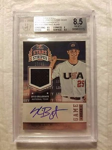 2015 USA Baseball Stars and Stripe Game Gear Material Signatures #56 Kris Bryant - Picture 1 of 6