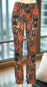 Vintage Cache Women's Pants Floral Multicolor Sequin Shimmer Size S - Picture 1 of 9