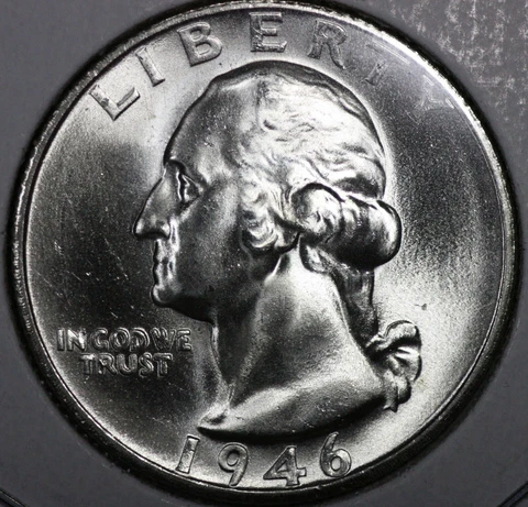 1946-S Washington Silver Quarter CH BU+ AWSOME LUSTER ! STK Cover