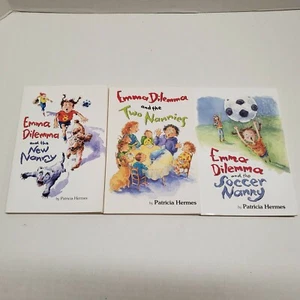 Lot of 3 EMMA DILEMMA 1-3 paperbacks set PATRICIA HERMES New Nanny TWO Soccer - Picture 1 of 1